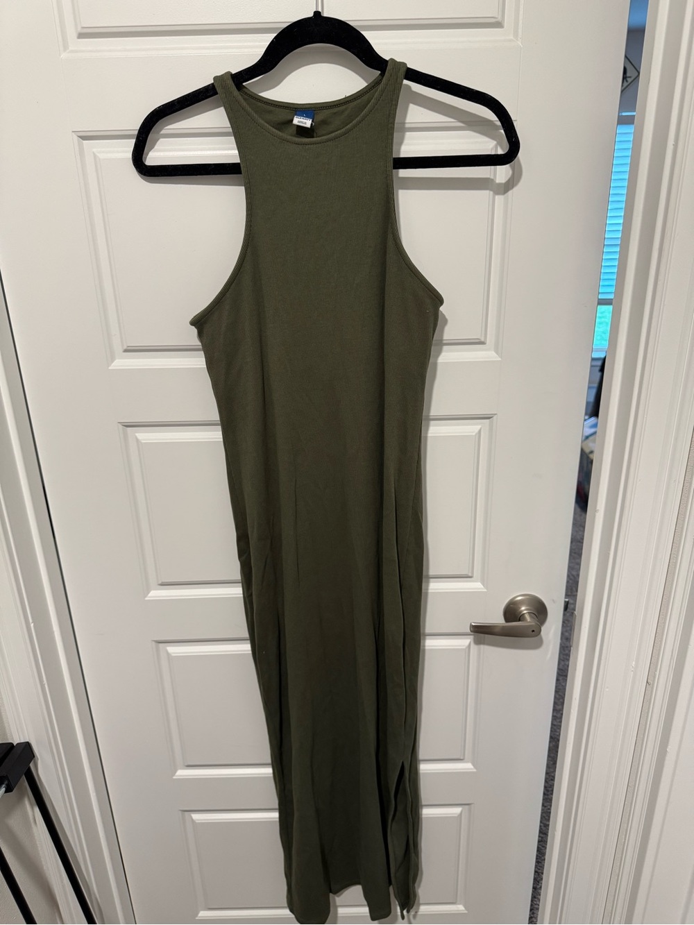 Old Navy Olive Green Racerback Maxi Dress - Women's Casual Tank Dress